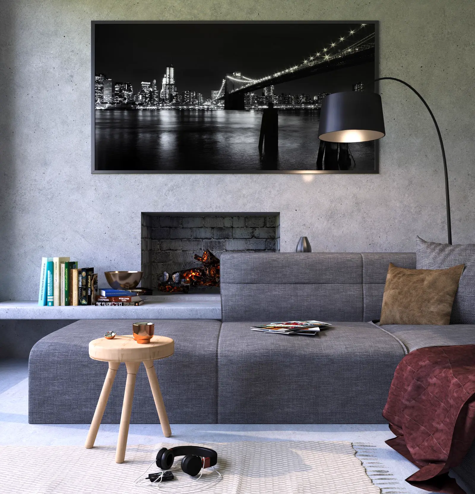 Dedicated home theater and media lounge with large-format display
